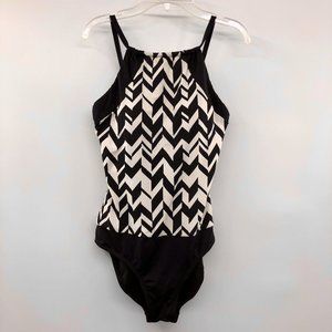 Jag Swimsuit Womens 6 Used Black Cream